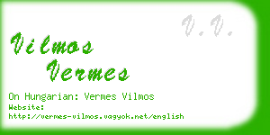 vilmos vermes business card
